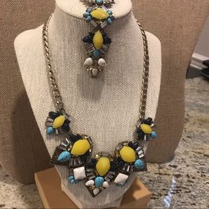 Limoncello Statement Necklace and Bracelet Set